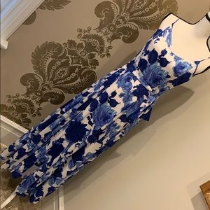 Betsey Johnson blue and white maxi dress